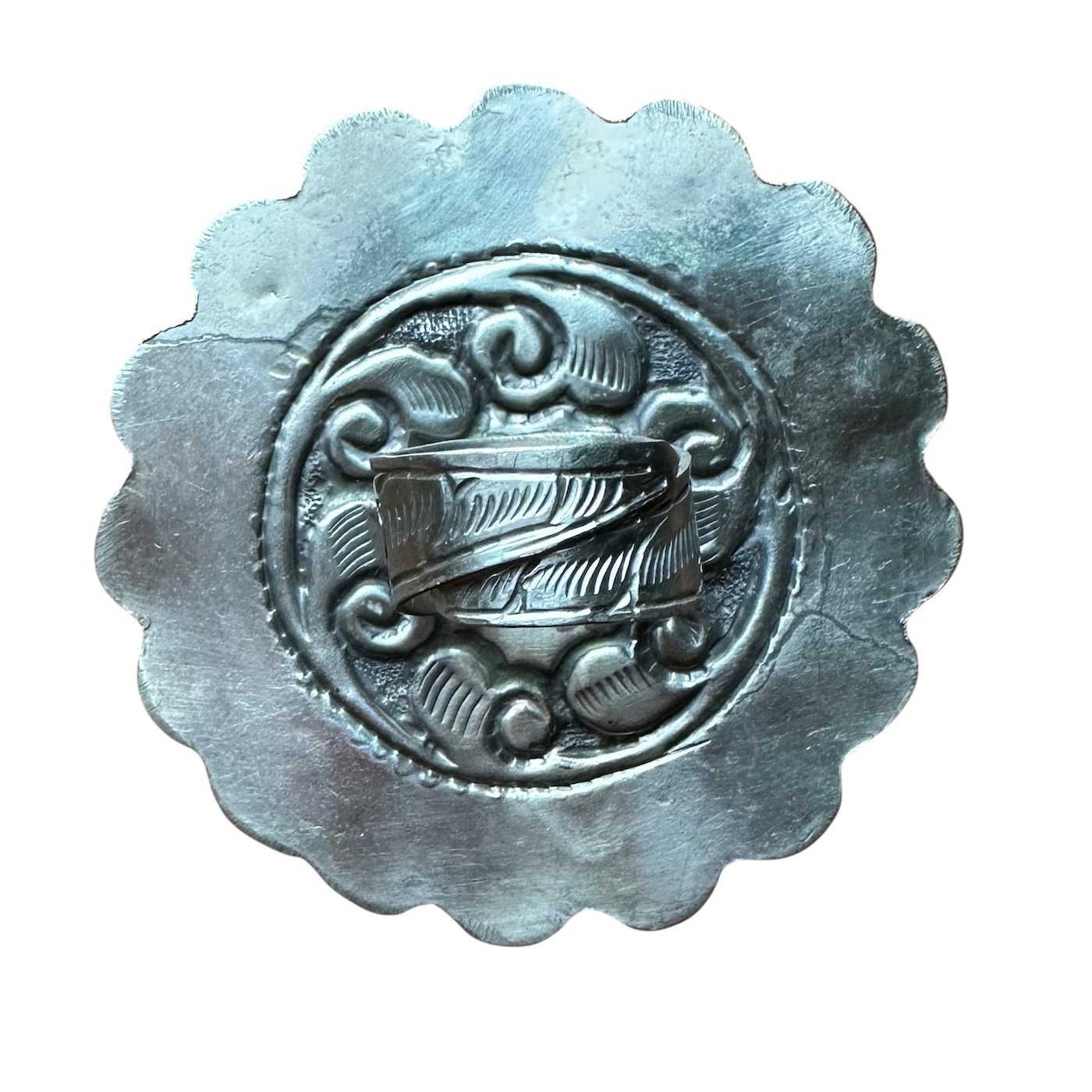 Buddha Coin & Turquoise Ring