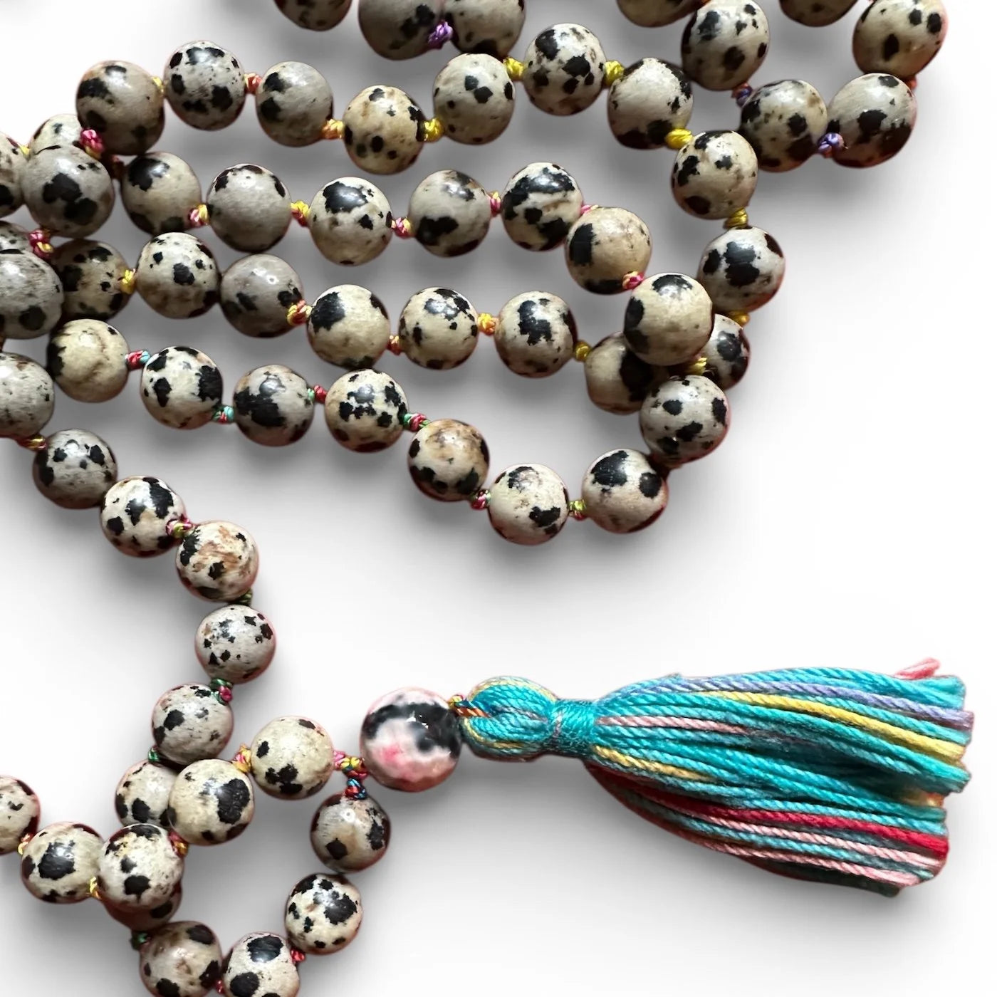 Dalmatian Jasper Hand Knotted Mala