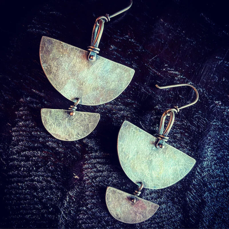 DOUBLE HALF MOON EARRINGS