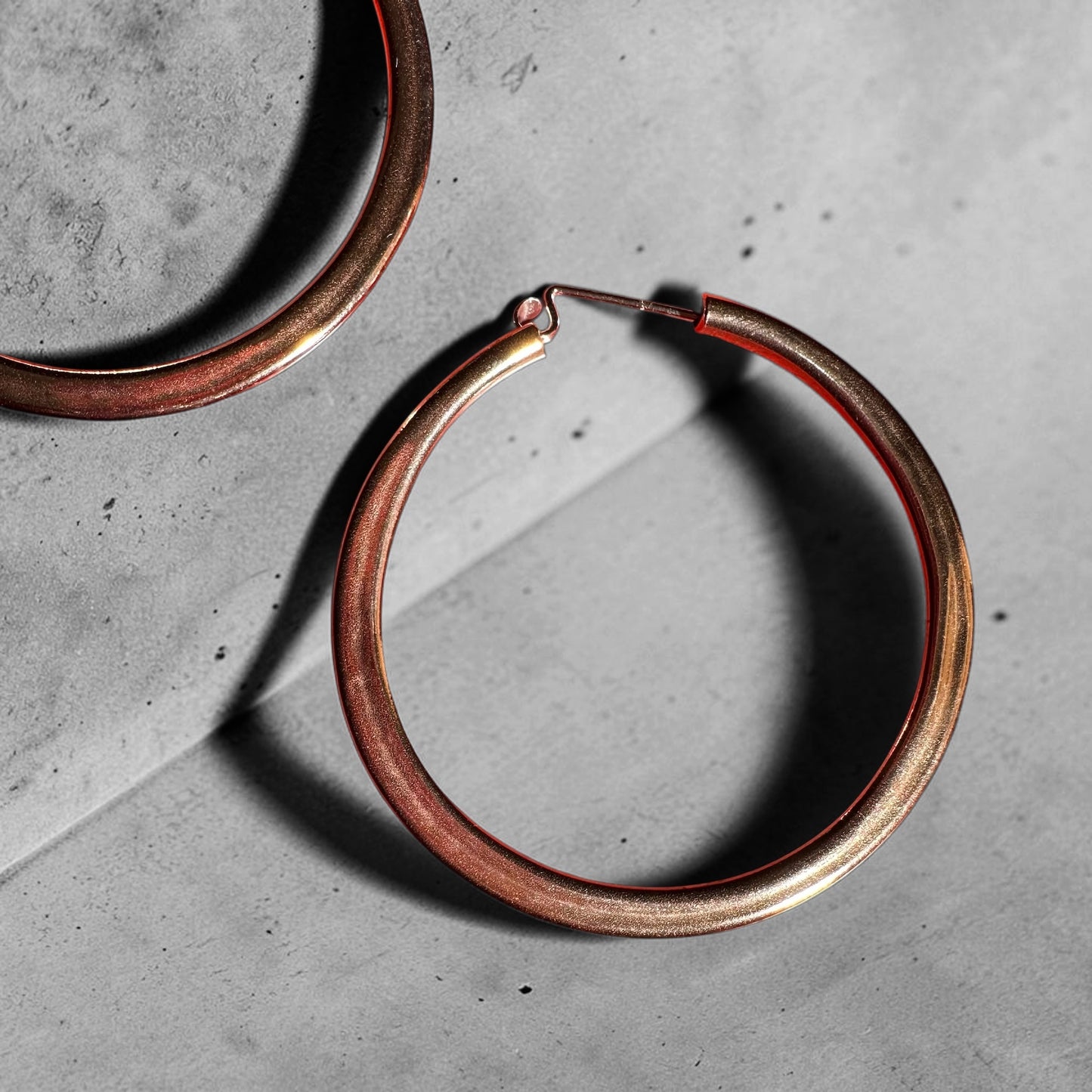 Handmade Copper Hoop Earrings – Classic Solid Copper Two Inch
