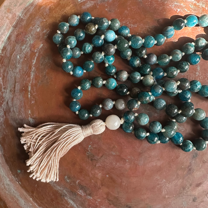 Apatite Hand-Knotted 108 Bead Mala