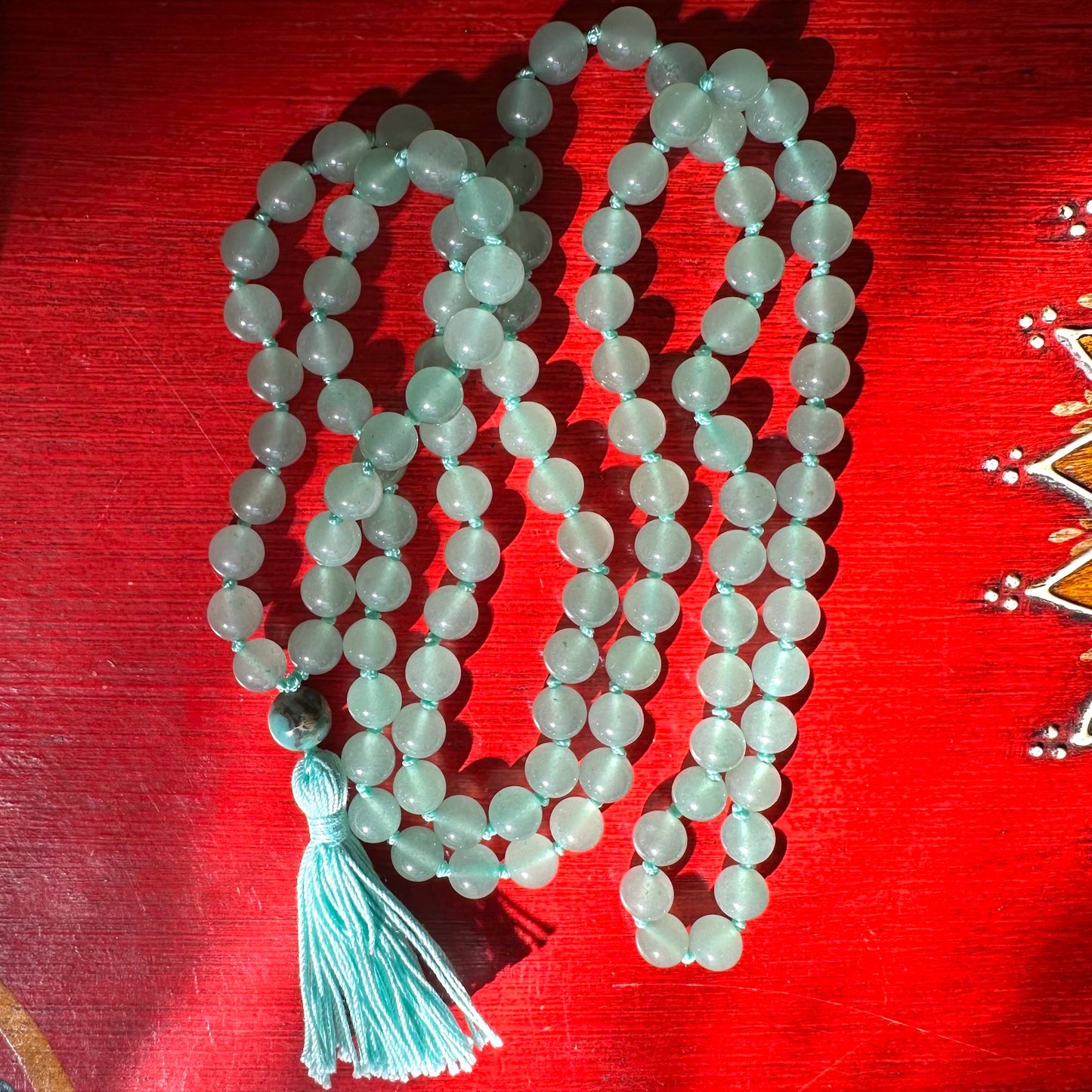 Aventurine Hand Knotted 108 Bead Mala
