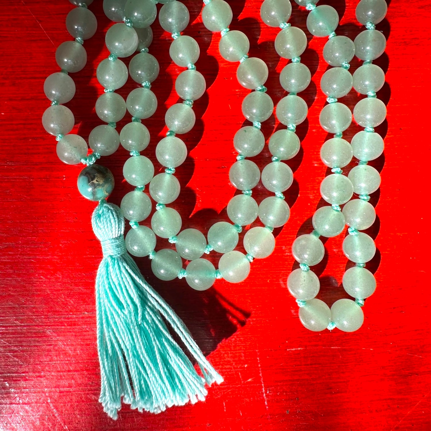 Aventurine Hand Knotted 108 Bead Mala