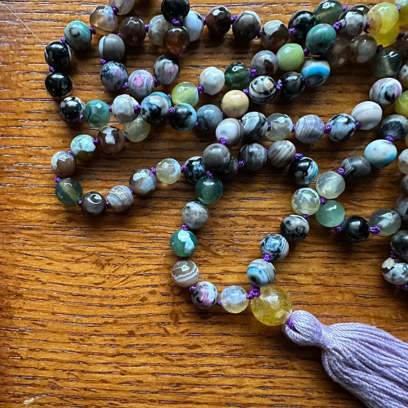 Multi Stone Agate Hand Knotted Mala