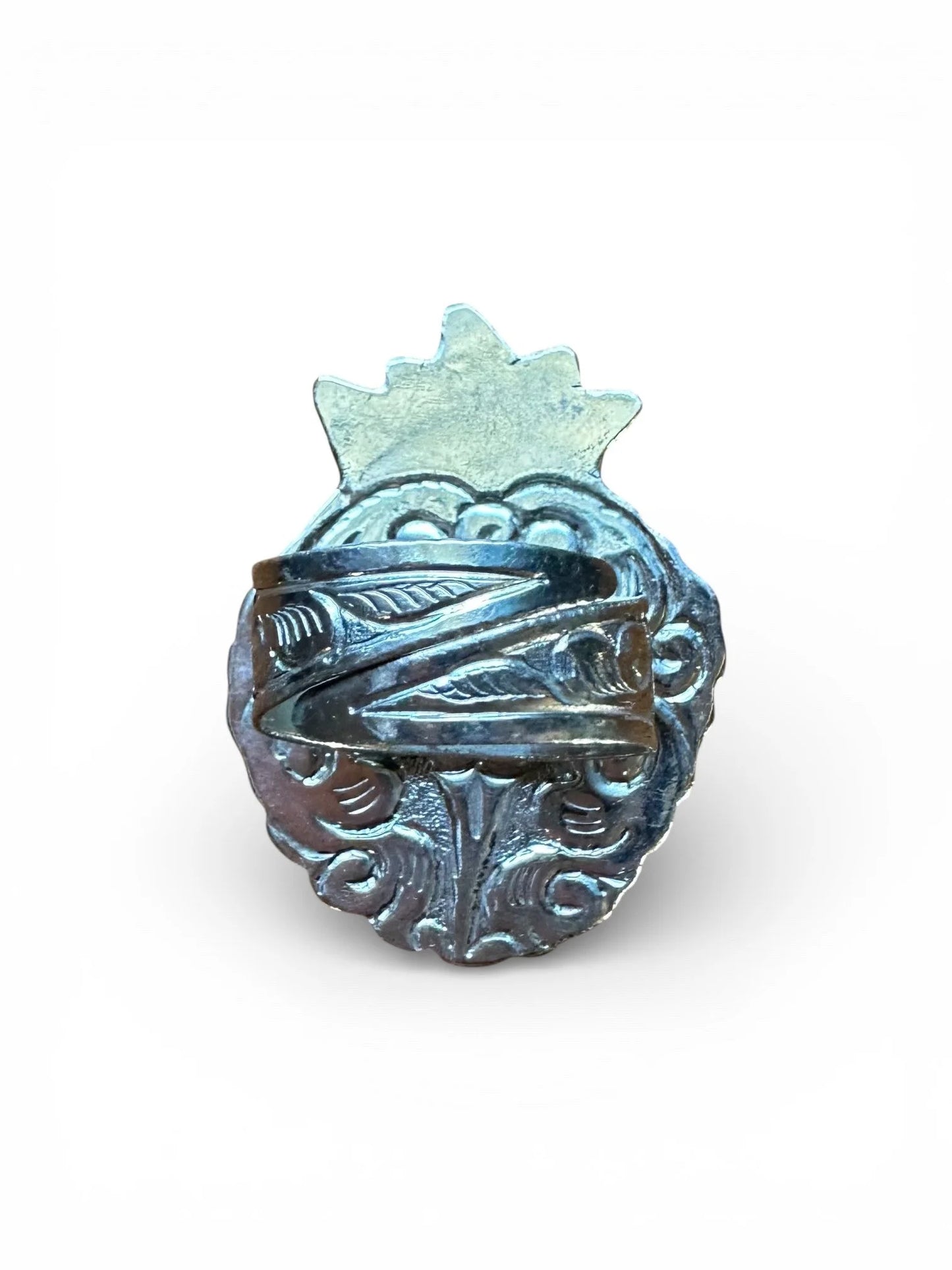 Tibetan Silver Pink Opal Sacred Heart Ring