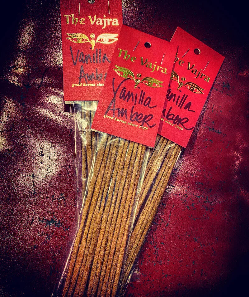 Vajra Vanilla Amber Incense | Hand-Rolled Stick Incense