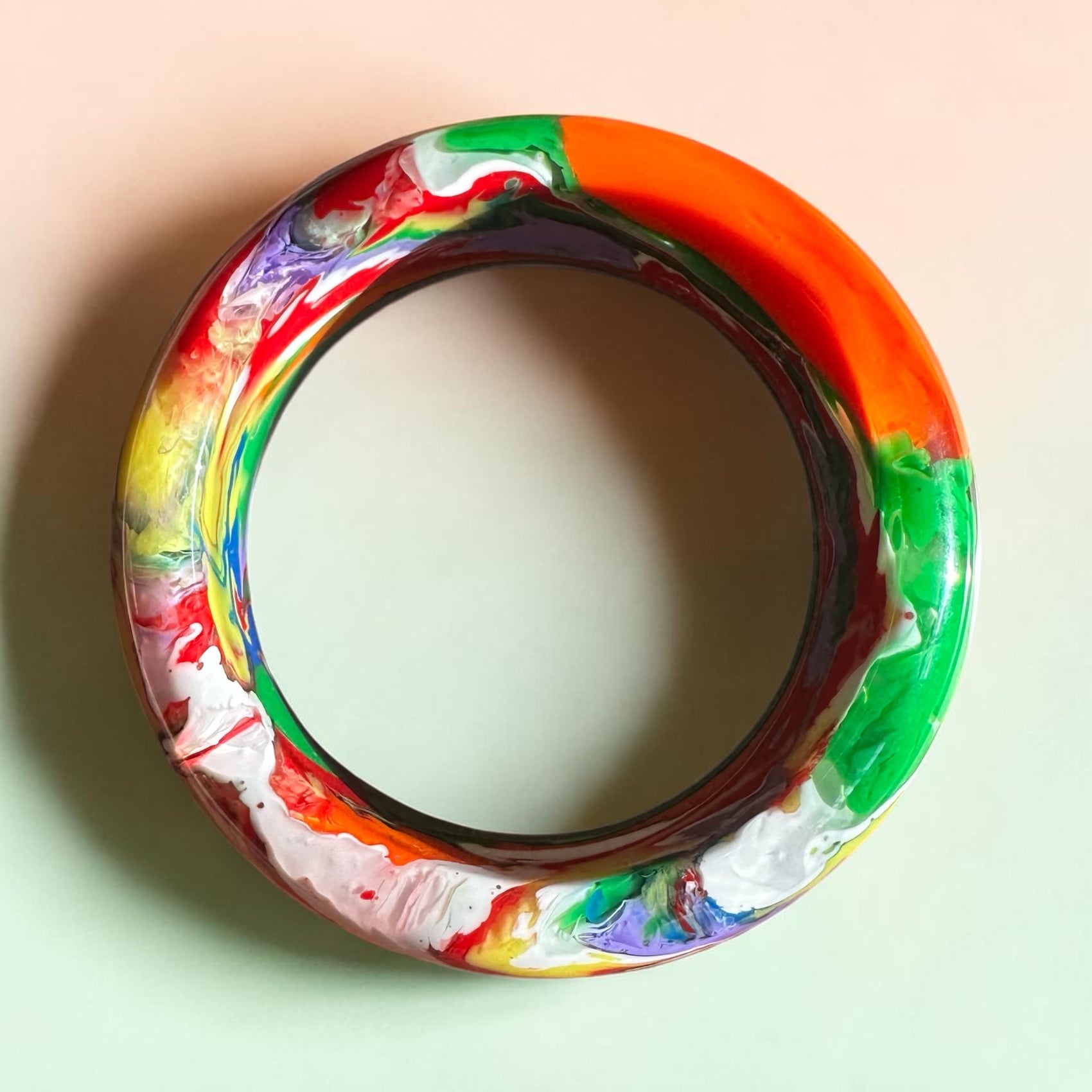 Sobral Dome Bangle Paint Swirl No.1